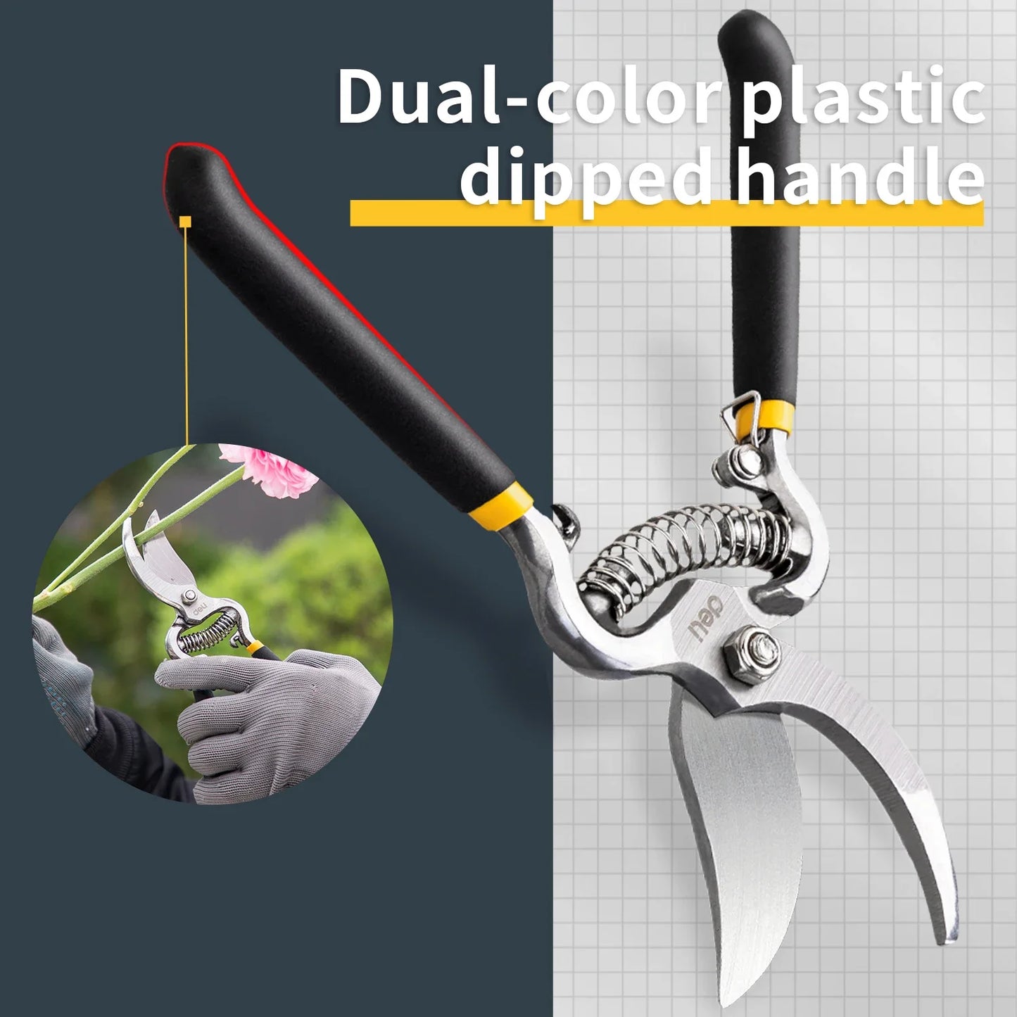 DELI 8" Garden Pruning Shears