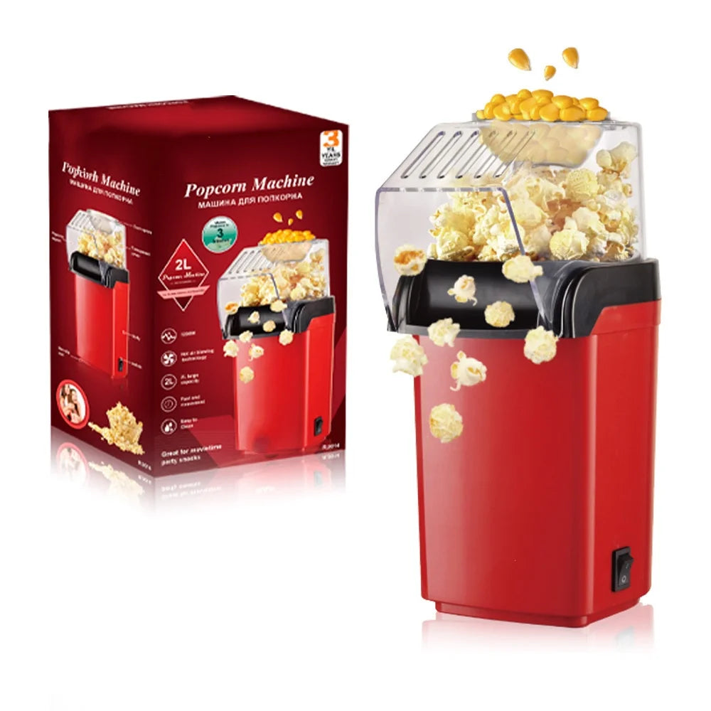 220V Fully Automatic Popcorn Machine - Mini Electric Popcorn Maker for Home Kitchen