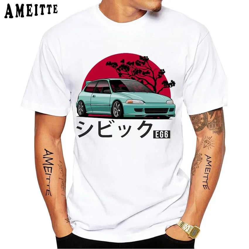 Civic Type R FK8 EG6 T-Shirt for Summer - JDM Style