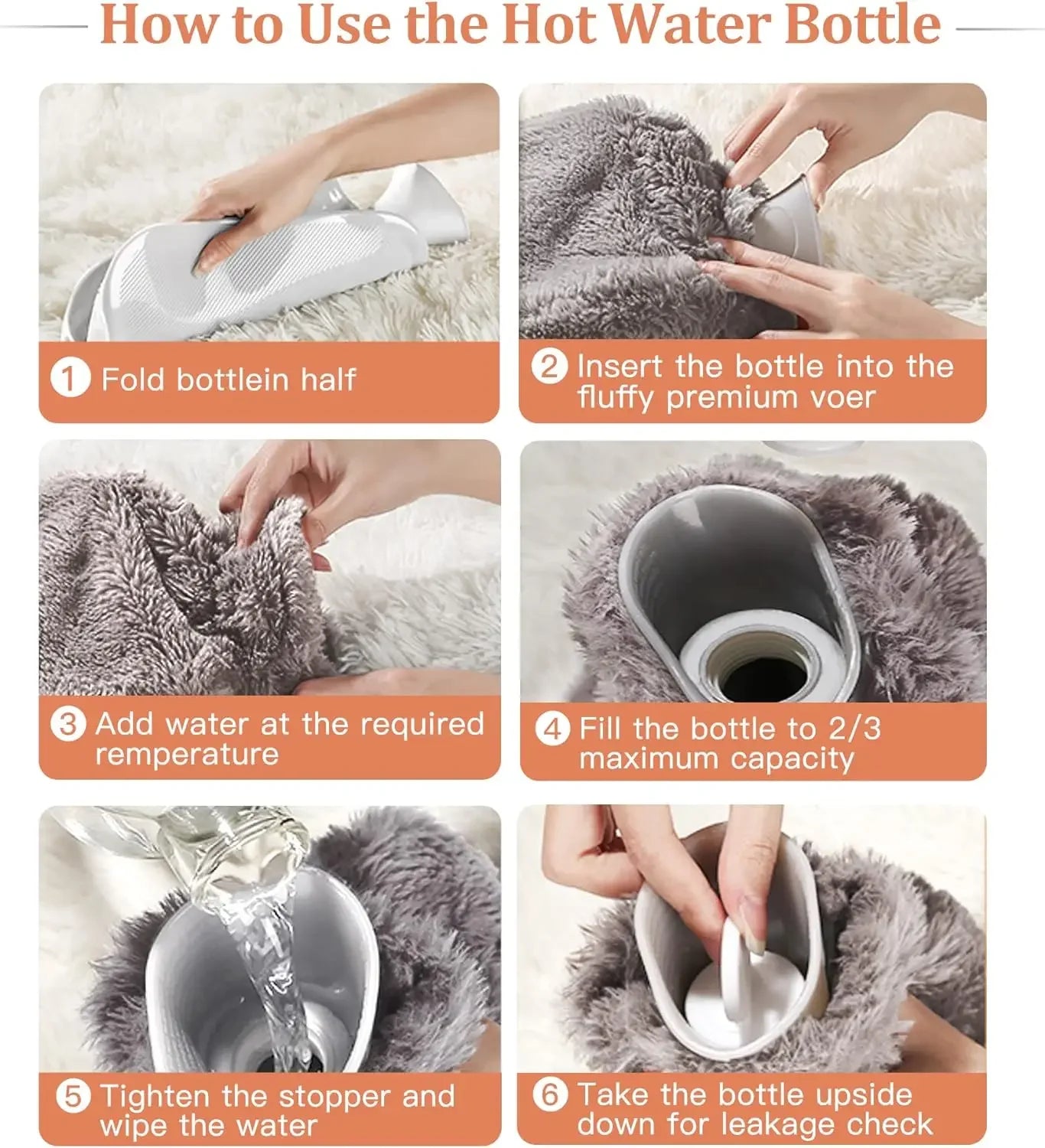2L Hot Water Bottle with Cover | Neck & Shoulder Pain Relief