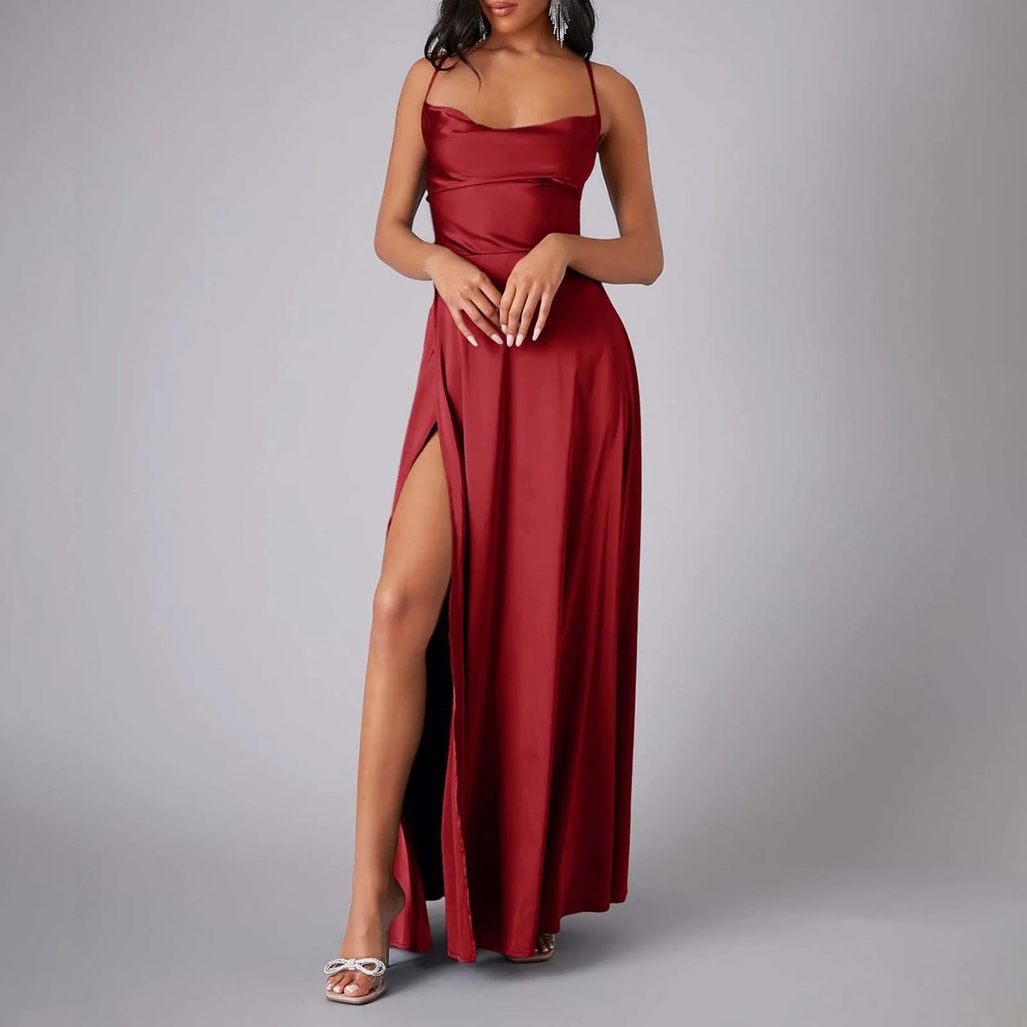 Chiffon Train Women Dress - Summer Tank Top Sleeveless Long Dress