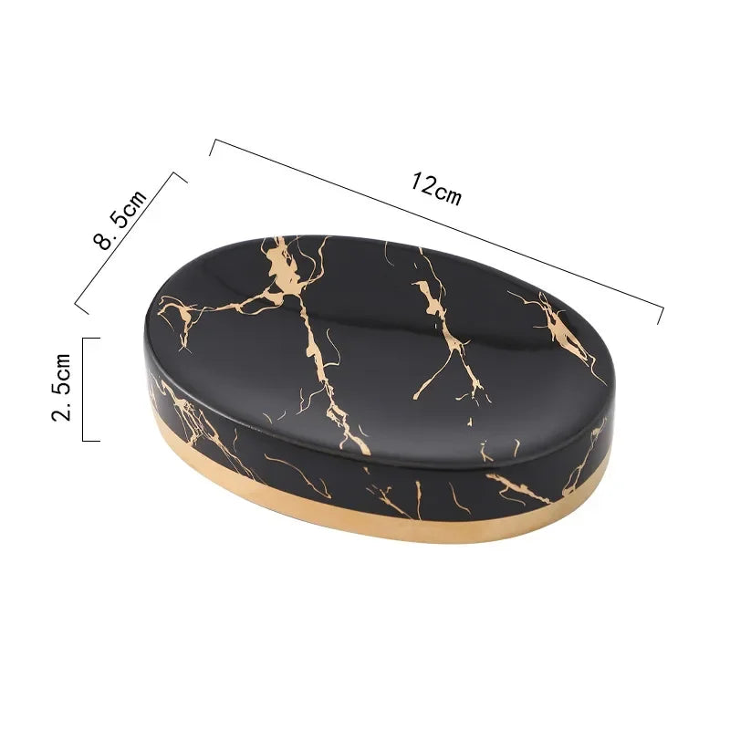 Marble Stripes Ceramic Soap Dish