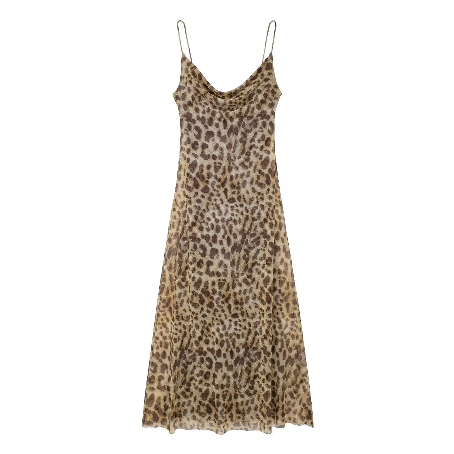 Vintage Women Spaghetti Strap Dress - Beach Party Long Dress
