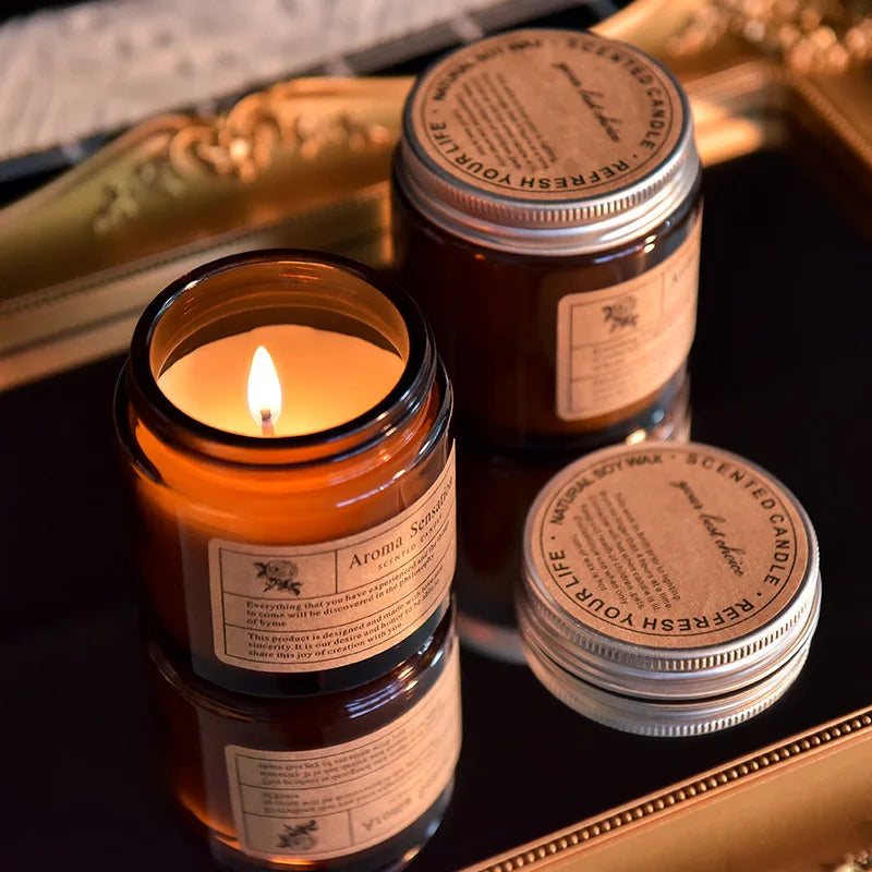 Scented Soy Candles - Smokeless Aromatic Luxury Decor