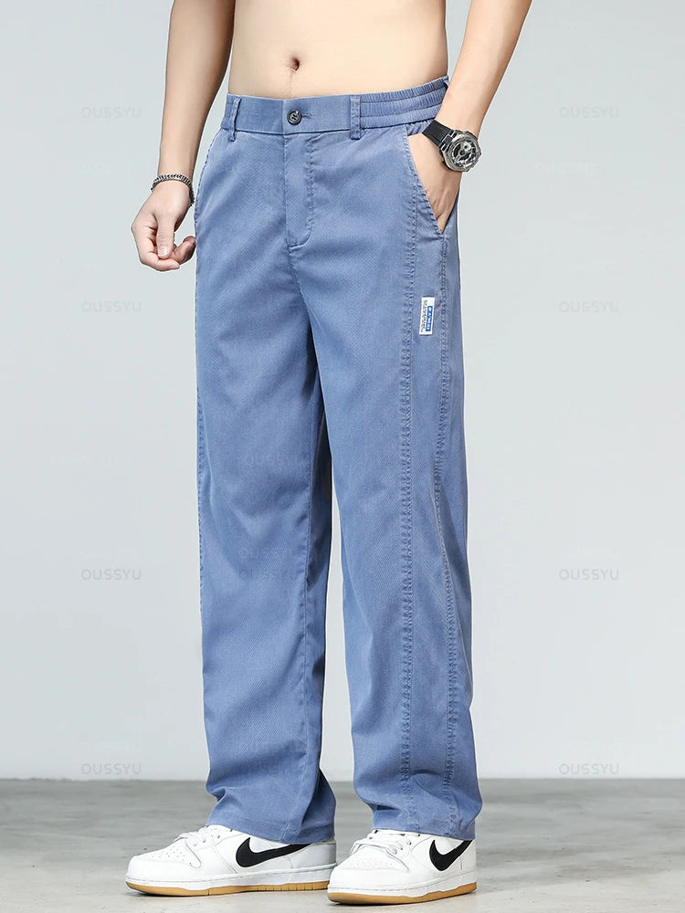 Men's Summer Lyocell Jeans - Loose Fit & Premium Comfort