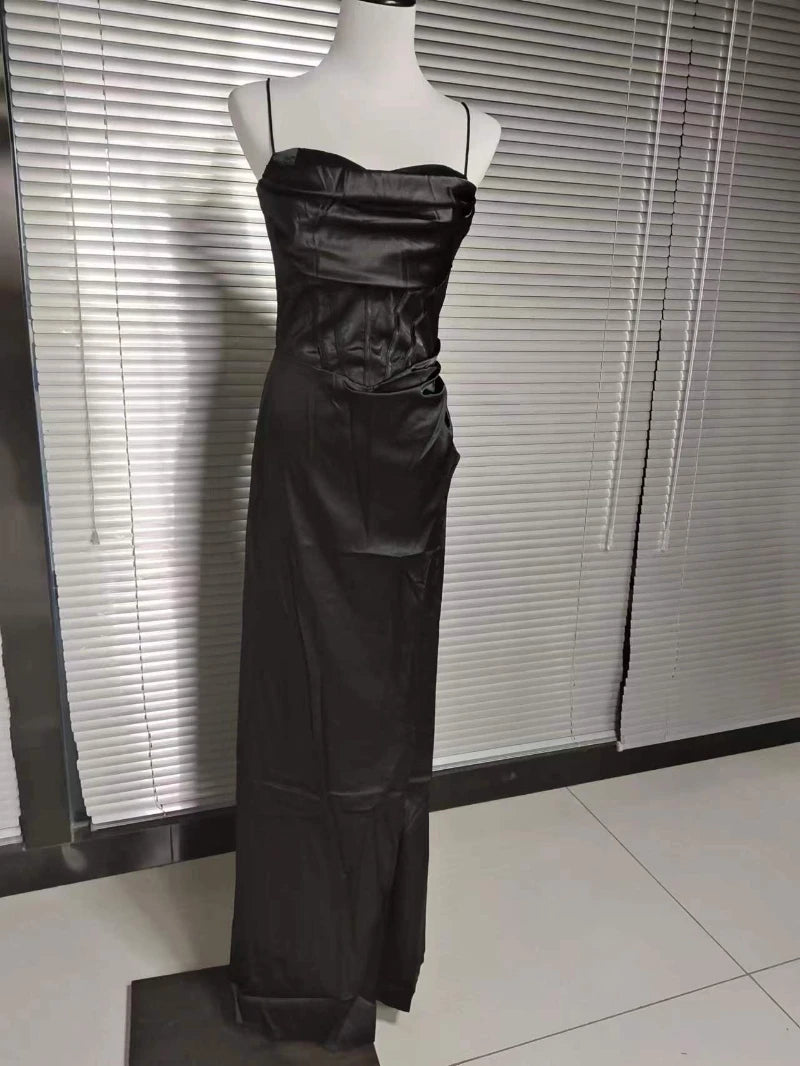 Sexy Green Halter Split Long Dress - Party & Evening Gown