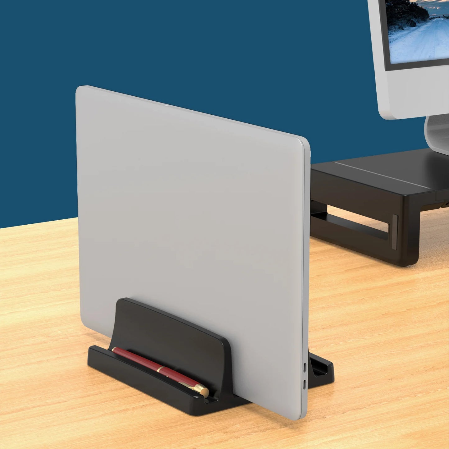 Vertical Laptop Stand 3 Slots - Universal Docking Station for MacBook