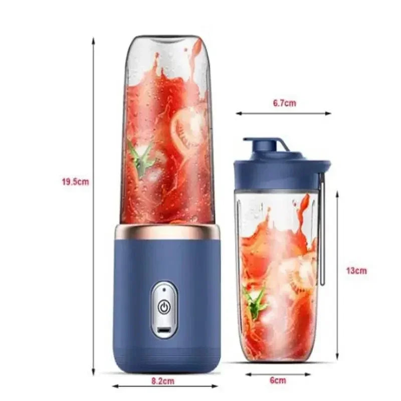Portable Electric Juicer – Stainless Steel Blade Smoothie Blender Cup
