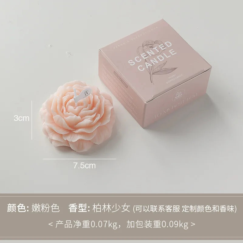 Peony Flower Scented Candle - Mother's Day & Birthday Gift