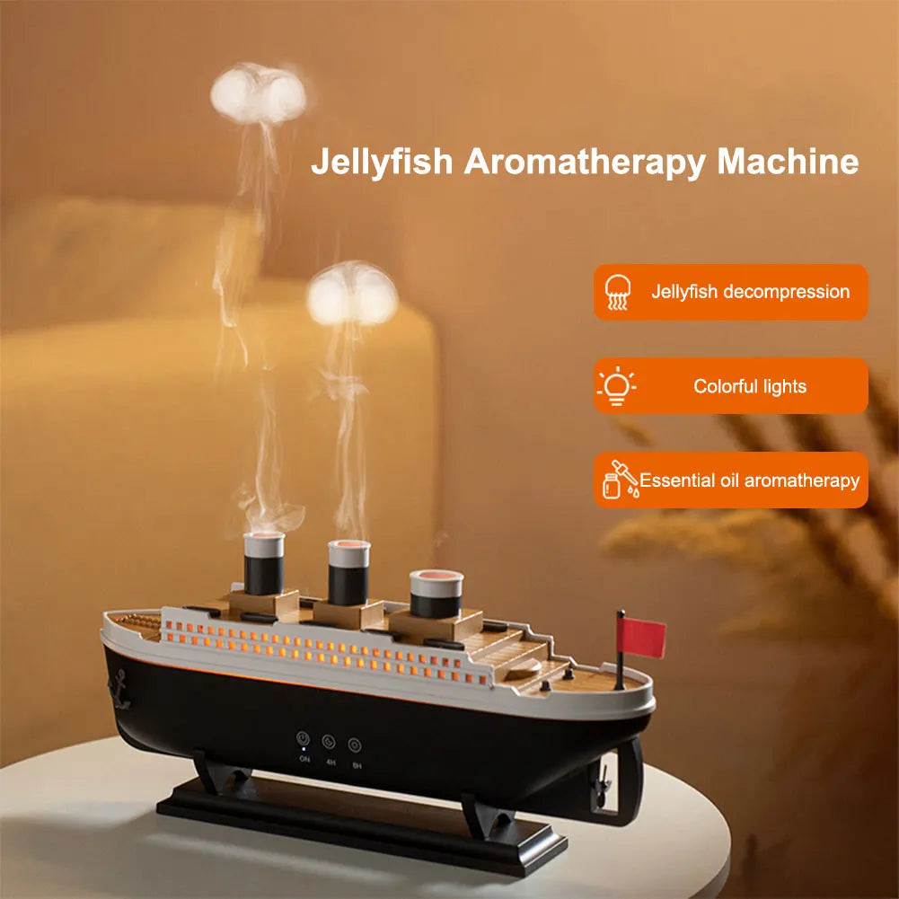Titanic Ship Model Air Humidifier | 250ml Essential Oil Diffuser