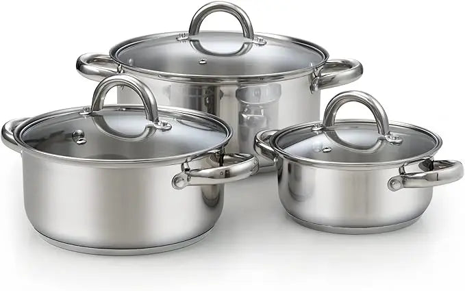 12pc Stainless Cookware Set | Cook N Home Kitchen