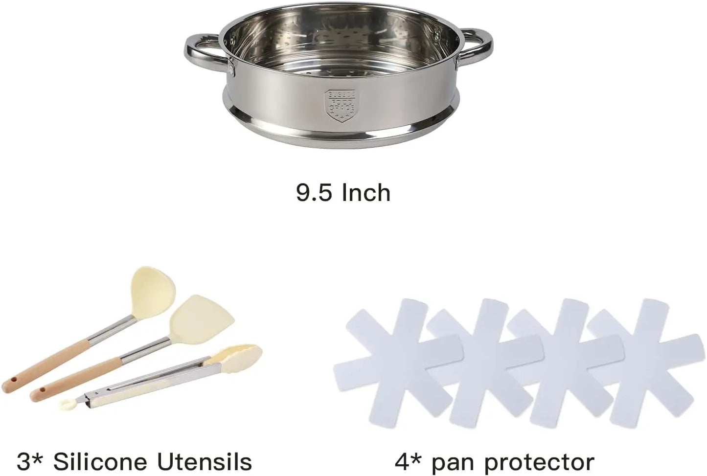 16pc Non-Stick Cookware Set | White Kitchen Set