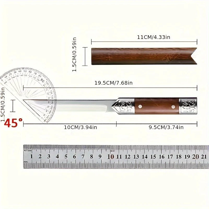 Premium Carved Stainless Steel Utility Knife