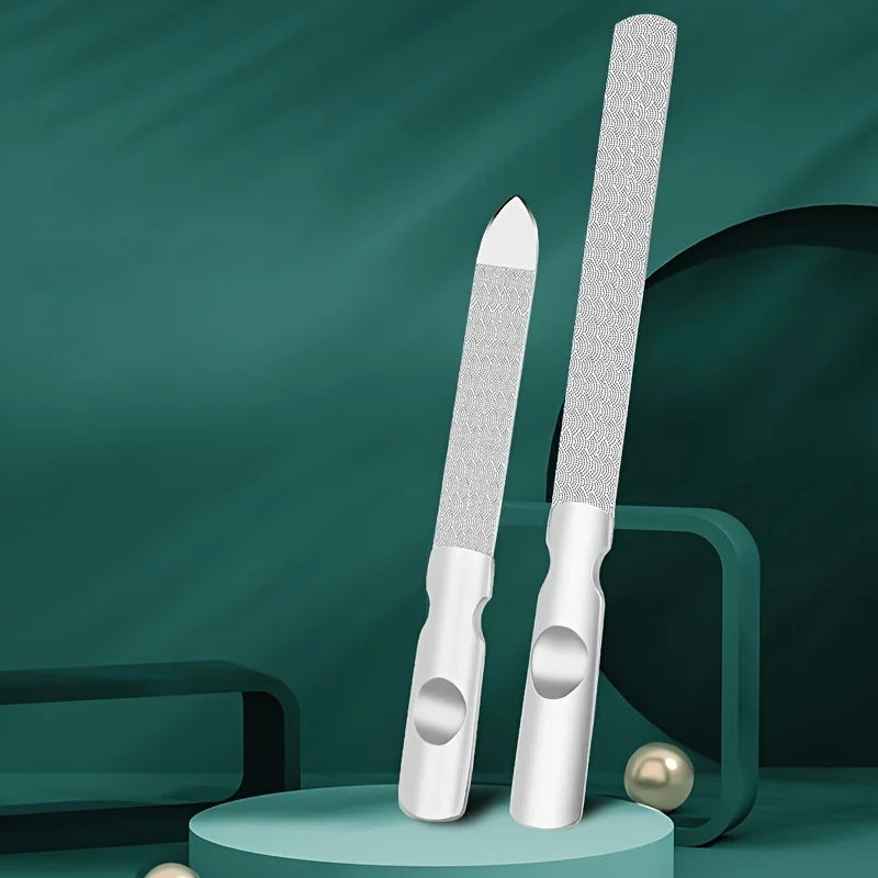 Double-Sided Stainless Steel Nail Files for Manicure