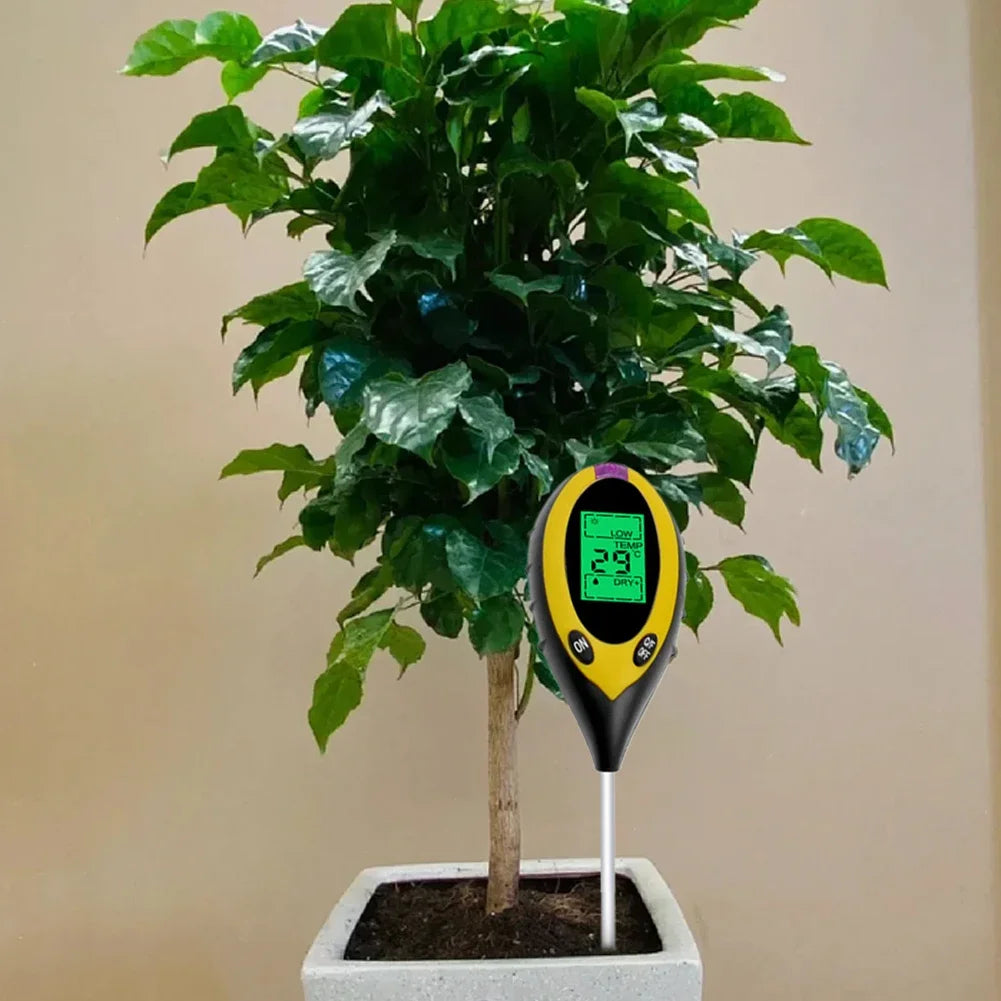 4-in-1 Soil PH Meter | Moisture, Temperature, Sunlight Tester