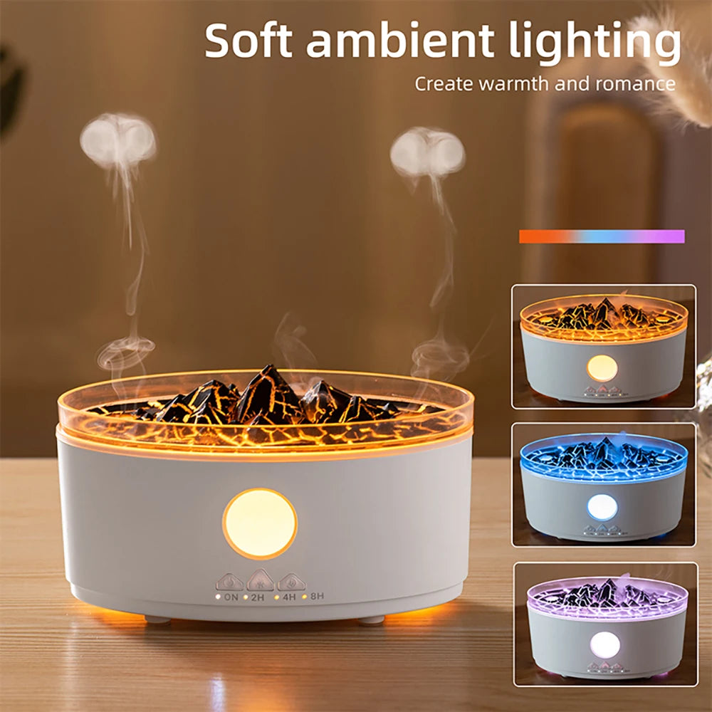 Multicolor Humidifier Aromatherapy Flame Diffuser