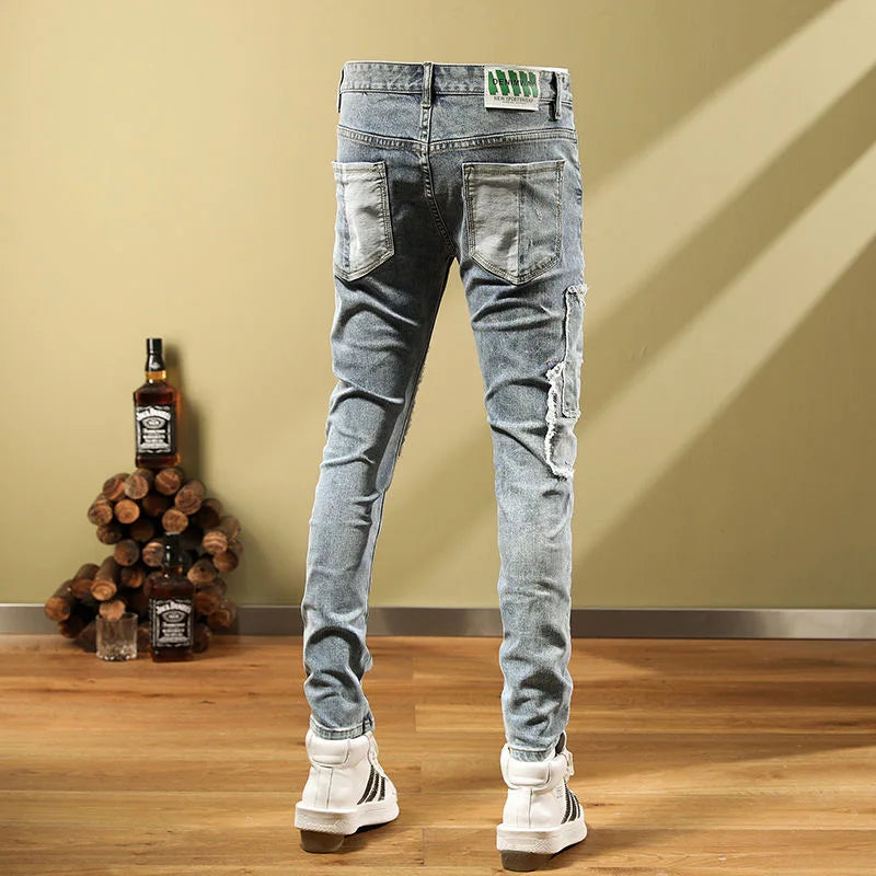 Spring and Autumn Retro Straight Leg Jeans