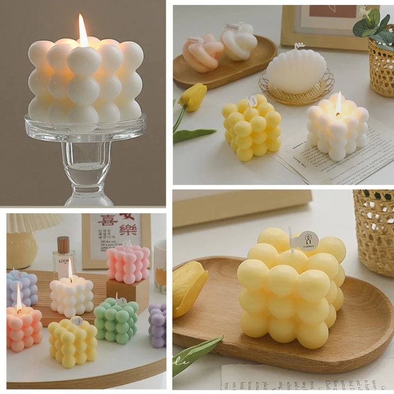 Big Cube Bubble Scented Candle - Soy Wax Aroma Candle