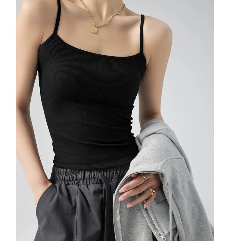 Hot New Solid Color Sexy Tank Tops - Summer Casual Sleeveless Crop Tops