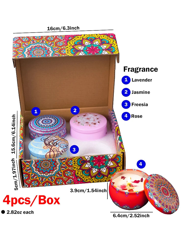 4Pcs Islamic Arabian Scented Candle Set - Romantic Gift