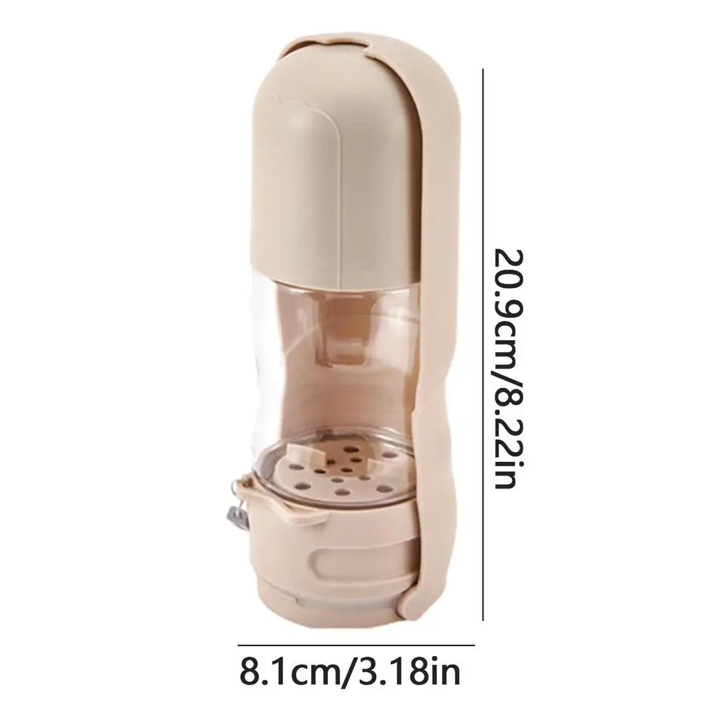 2-in-1 Dog Water Bottle - Portable Food & Water Dispenser
