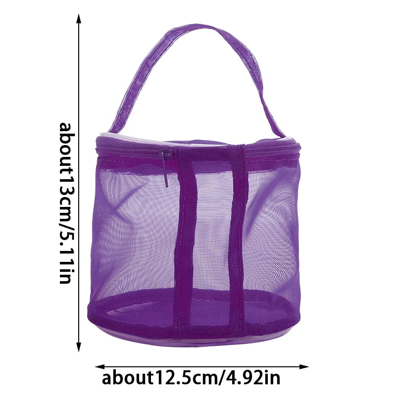 Portable Yarn Storage Bag - Hollow Mesh Knitting Organizer