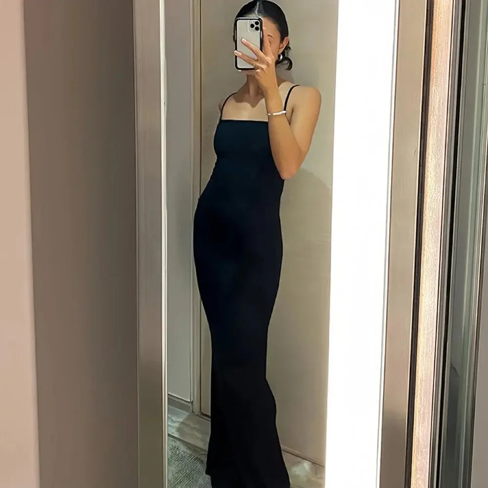 Women's Casual Lounge Slip Long Dress -Sleeveless Backless Maxi
