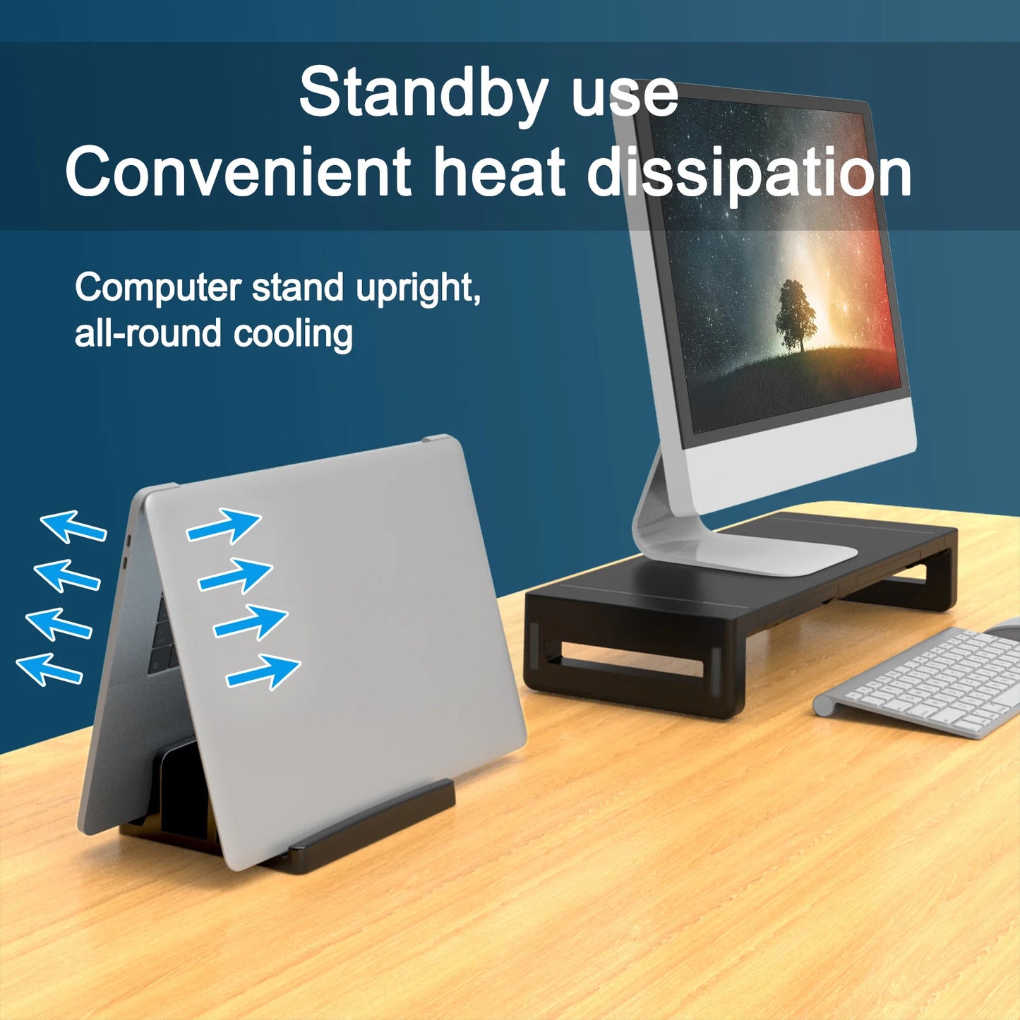 Vertical Laptop Stand 3 Slots - Universal Docking Station for MacBook