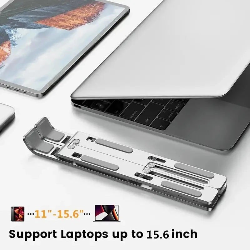 Foldable Aluminum Laptop Stand for MacBook & PC