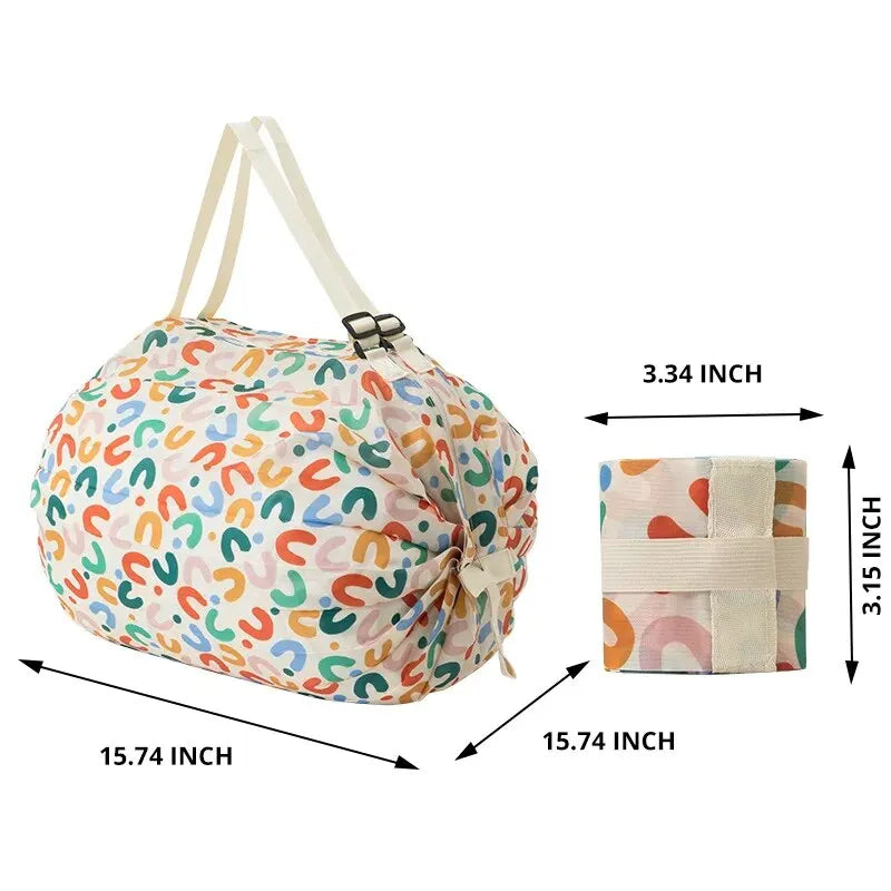 Folding Eco-Friendly Shopping Bag | Large Capacity Grocery Tote