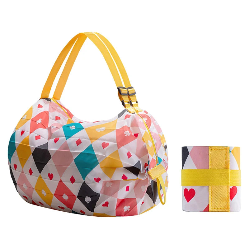Foldable Shopping Bag - Waterproof Travel Beach & Grocery Bag
