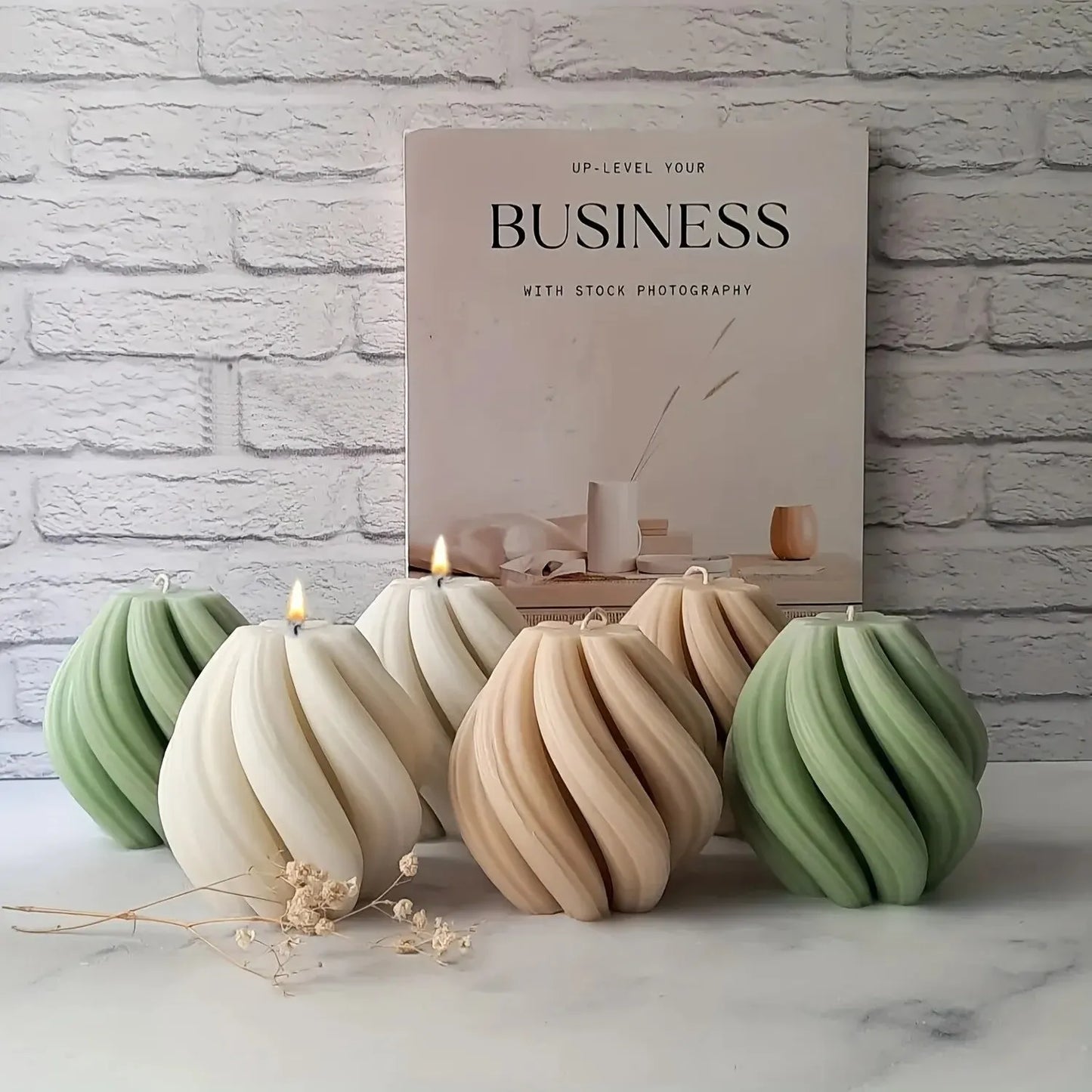 3D Geometric Pillar Candle Mold - DIY Aromatherapy Resin Mold
