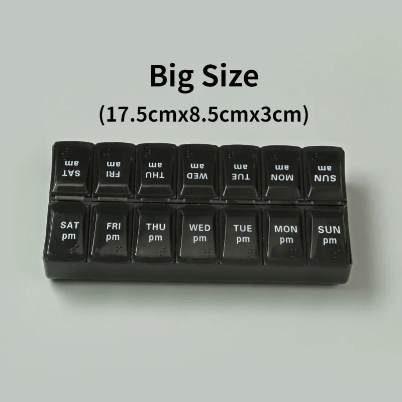 7-Day Travel Pill Organizer with 14 Grids