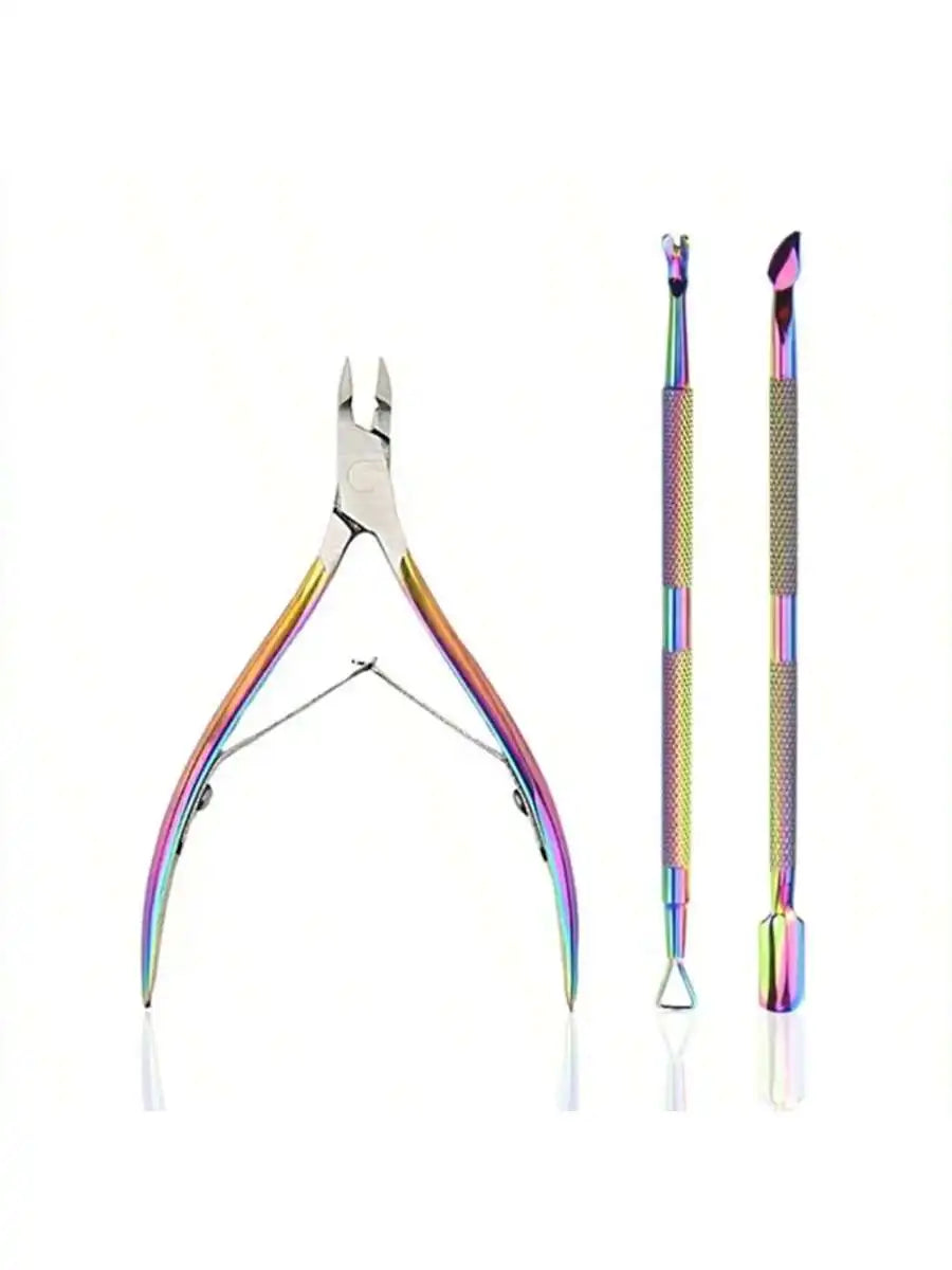 3 Pcs Nail Cutter Set | Stainless Steel Manicure Kit