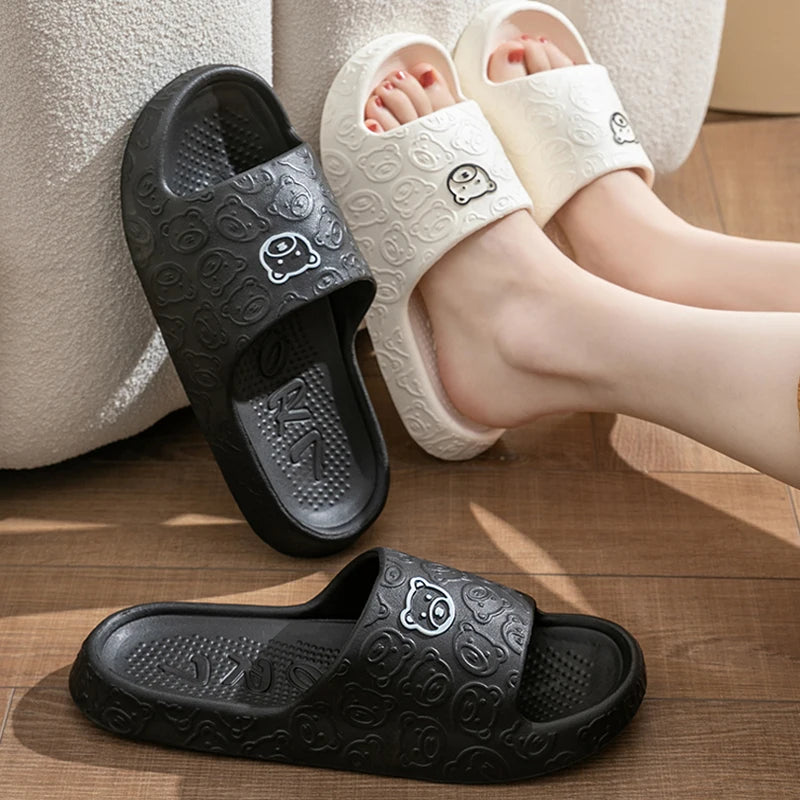 Cute Bear Women's Slippers - Summer Indoor Anti-Slip Shoes
