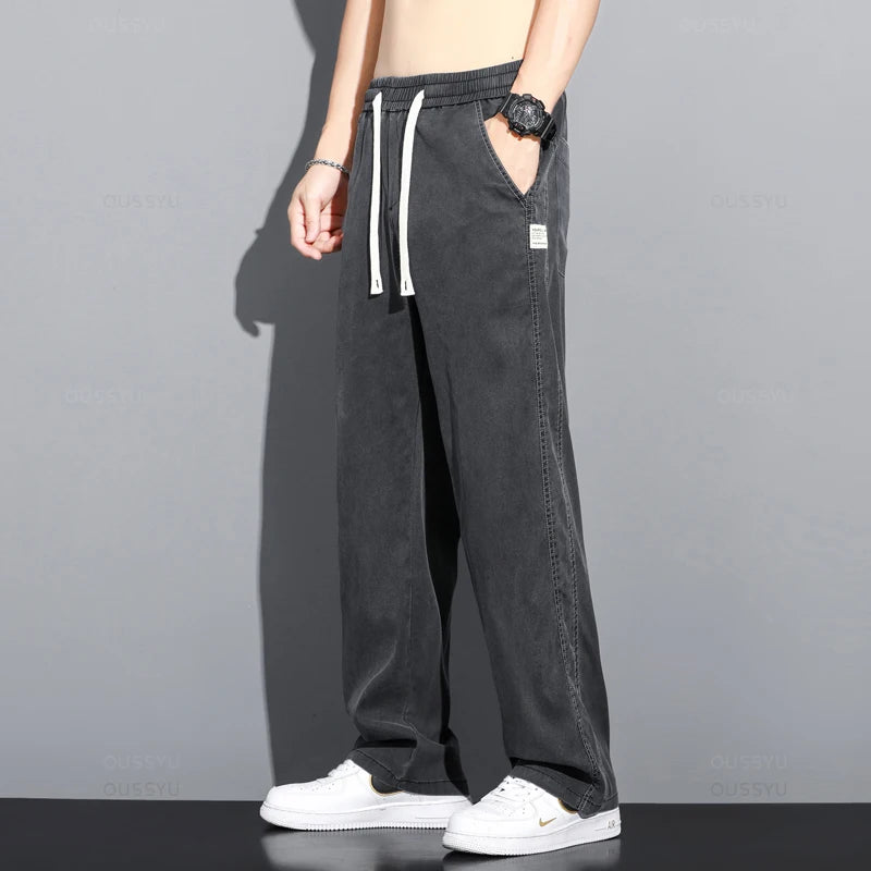 Summer Thin Soft Lyocell Fabric Jeans Men