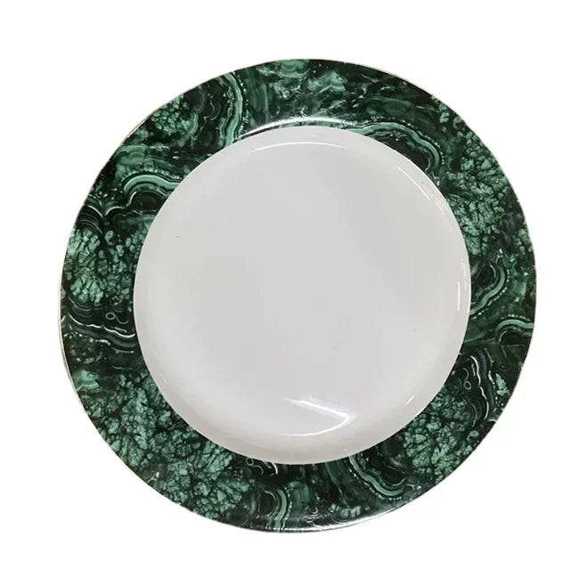 Green Gold Inlay Bone China Tea Set