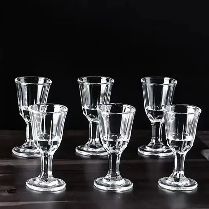 6pcs 10ml Mini Shot Glass Set – Clear Spirits Tasting Cups