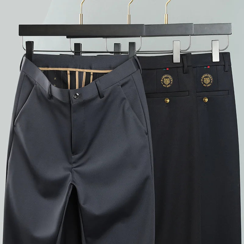 Summer Quick-Drying Pants - Men's Casual Trousers with Zipper Pockets