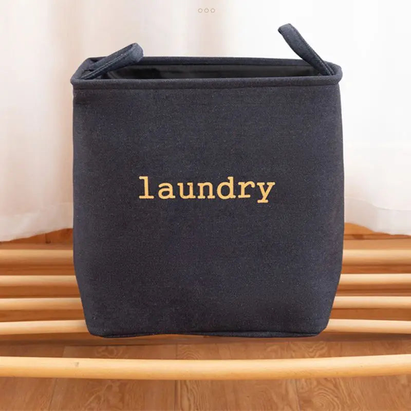 Jute Cloth Art Foldable Laundry Basket - Large Capacity Storage