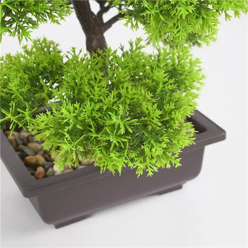 Pine Potted Artificial Bonsai Plant for Home & Office Decor