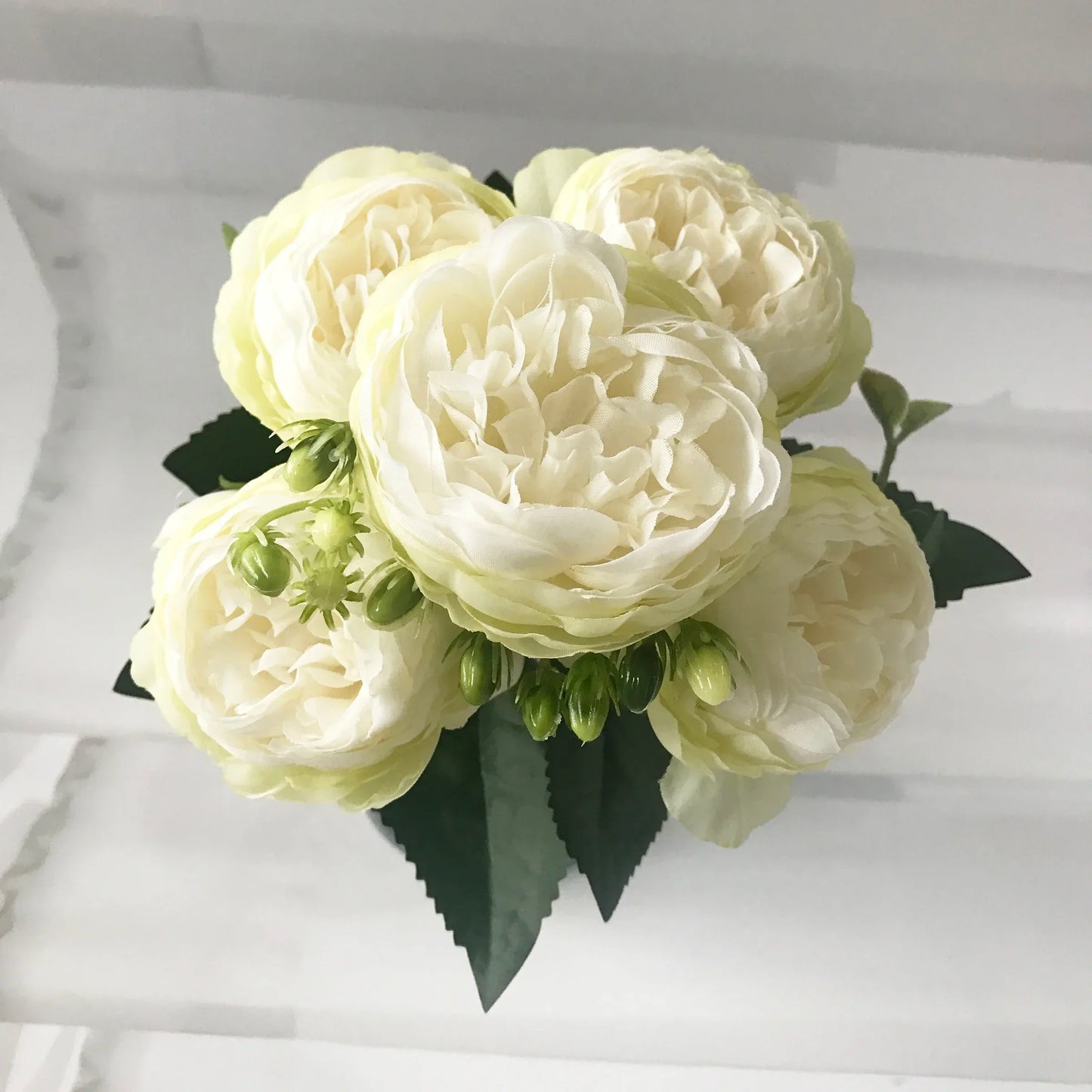 High-Quality Silk Peony & Hydrangea Bouquet for Home & Weddings