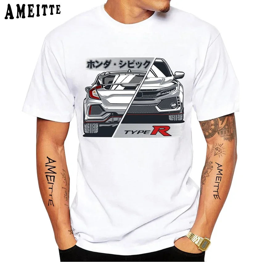 Civic Type R FK8 T-Shirt for Summer - JDM Style