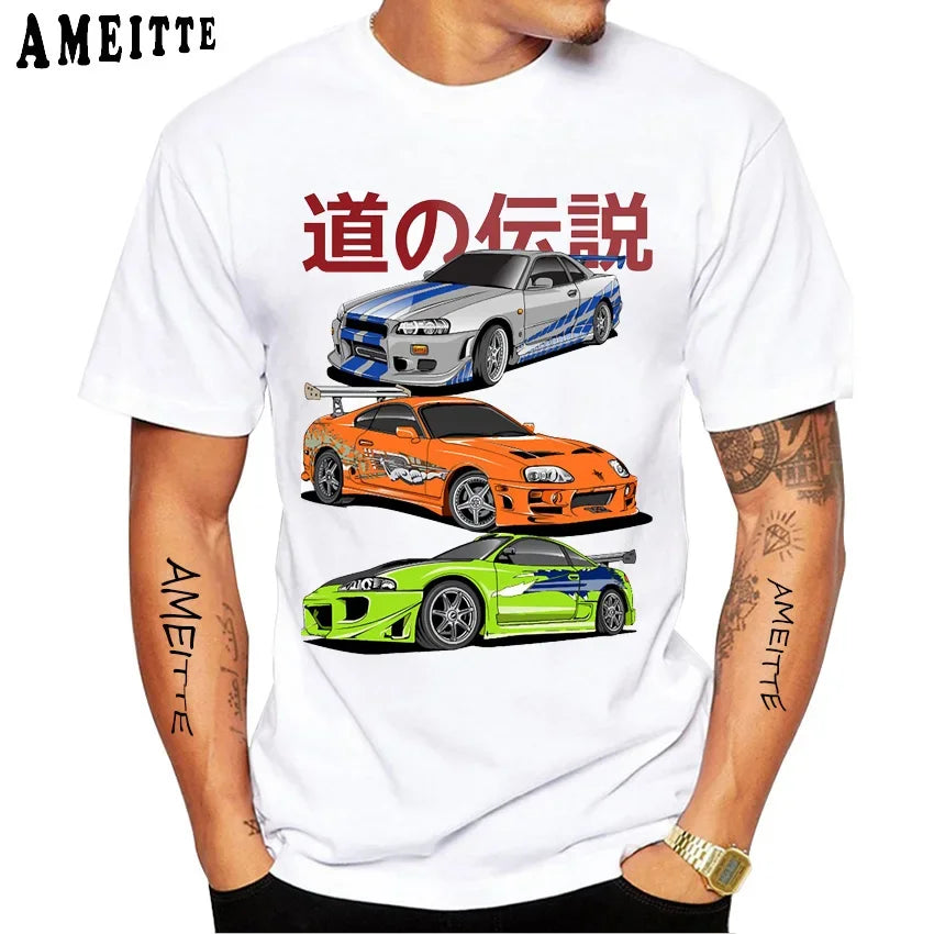 Luxury Wheels Fragments JDM Civic Type R T-Shirt for Summer