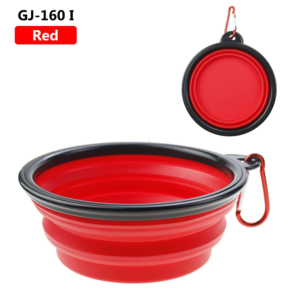 350ml Folding Pet Bowl - Portable Travel Dog & Cat Bowl with Keychain