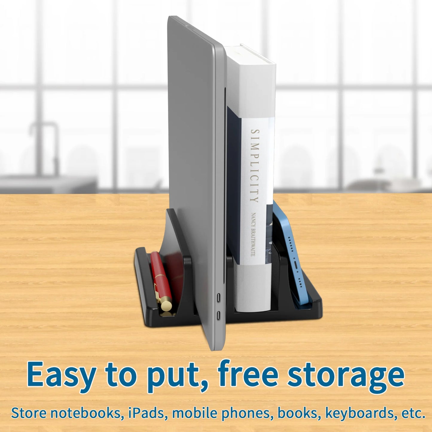 Vertical Laptop Stand 3 Slots - Universal Docking Station for MacBook