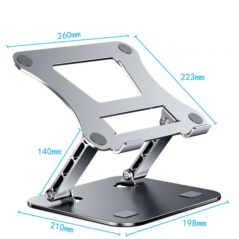 Adjustable Aluminum Alloy Phone Tablet Stand - Cooling Support for Laptops
