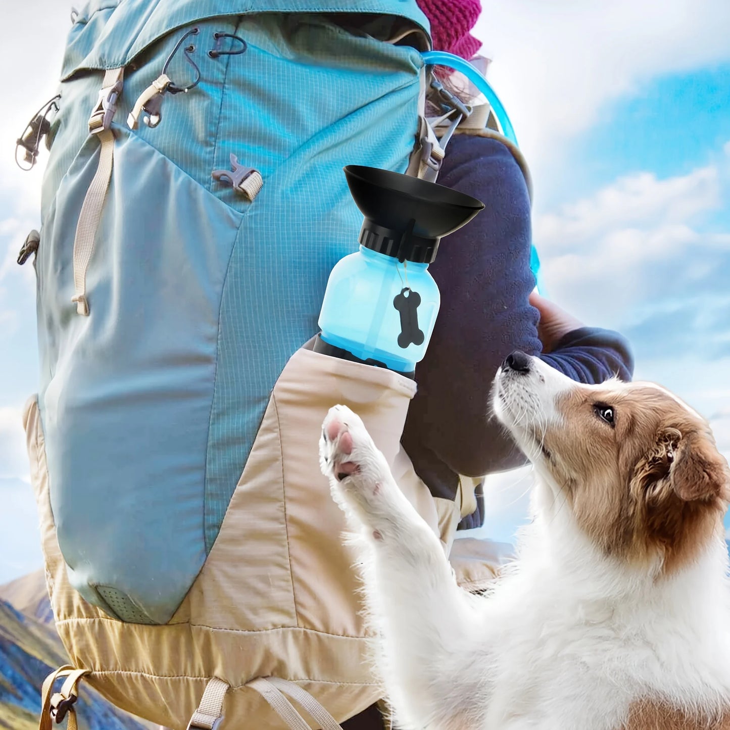 Portable Dog Water Bottle - Travel Water Dispenser for Pets