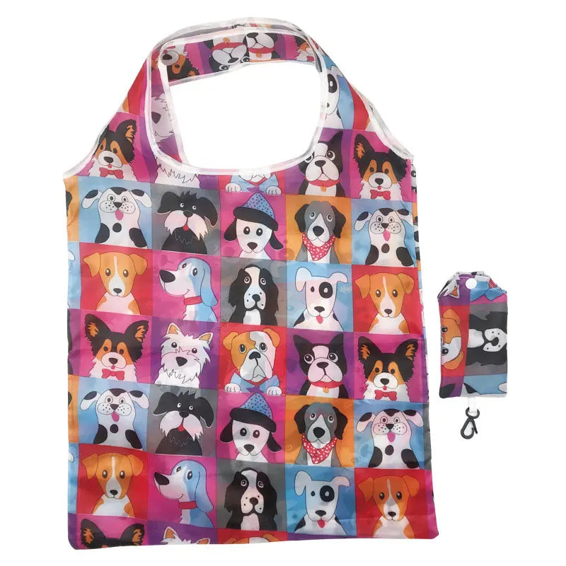 Reusable Shopping Bag - Nylon Foldable Grocery Tote Bag