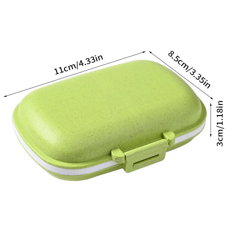 8 Grids Mini Pill Case - Portable Travel Medicine Organizer